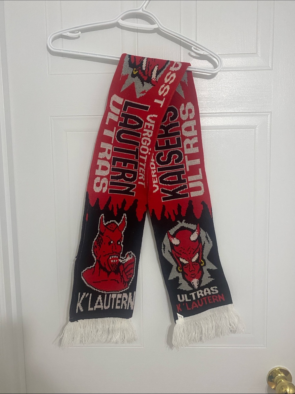 Source Unknown Red and Black Kaiserslautern Ultras Scarf